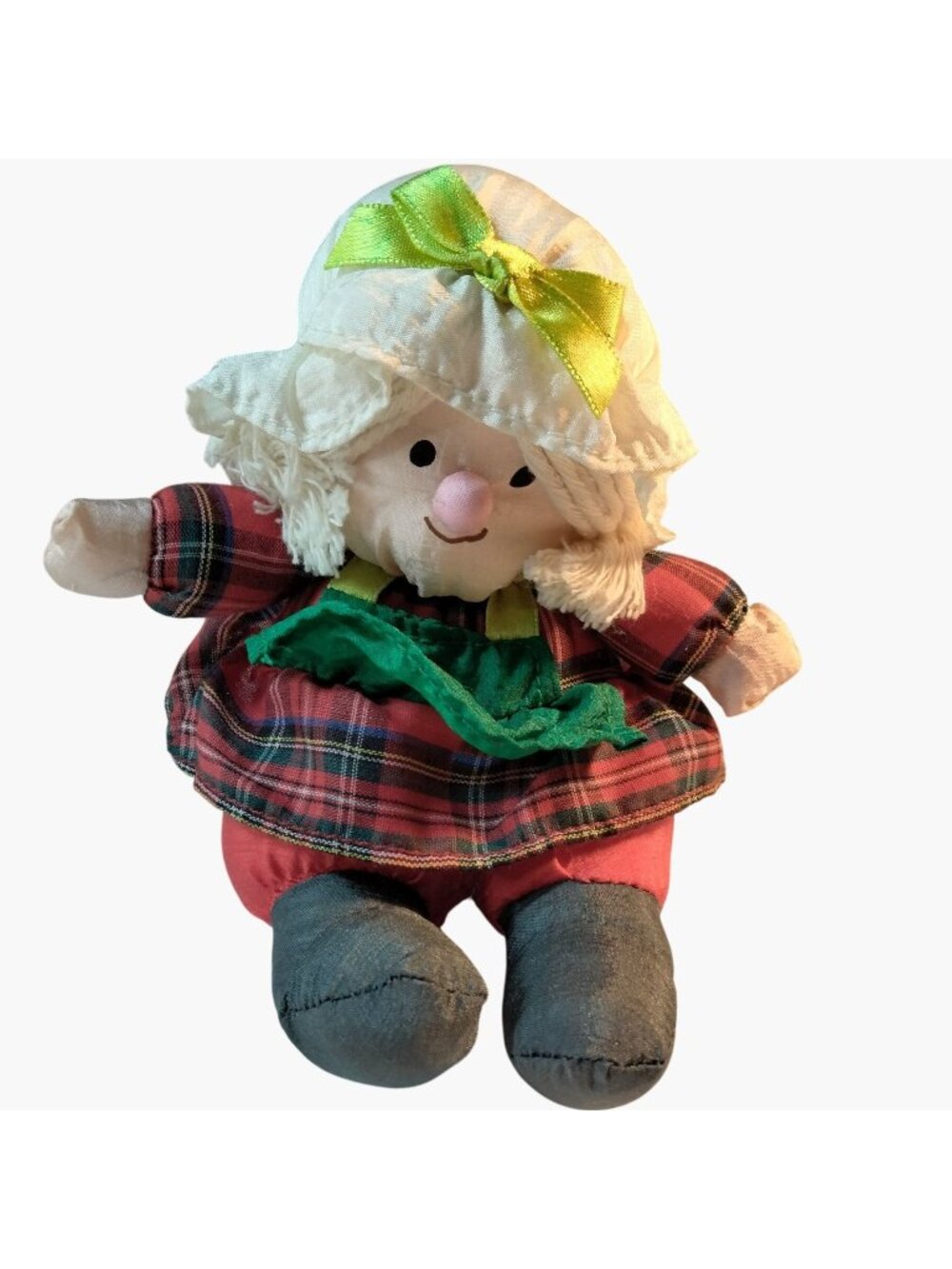 Stuffins Mrs Claus Christmas Ornament Plush Grandma Doll Ornament Vintage 1993